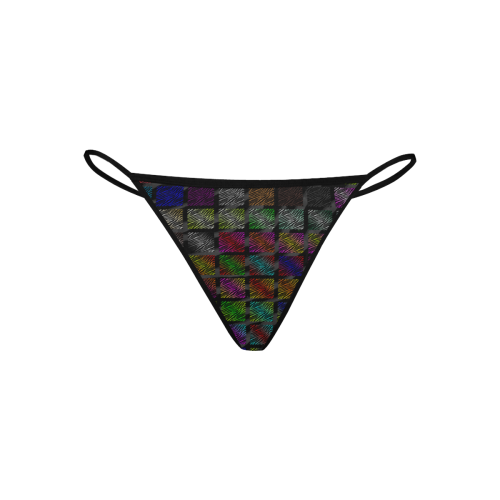 Ripped SpaceTime Stripes Collection Women's All Over Print G-String Panties (Model L35)