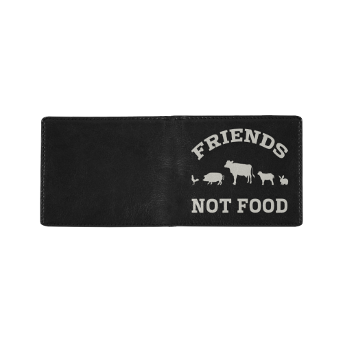 Friends Not Food (Go Vegan) Mini Bifold Wallet (Model 1674)