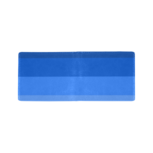 Blue stripes Mini Bifold Wallet (Model 1674)