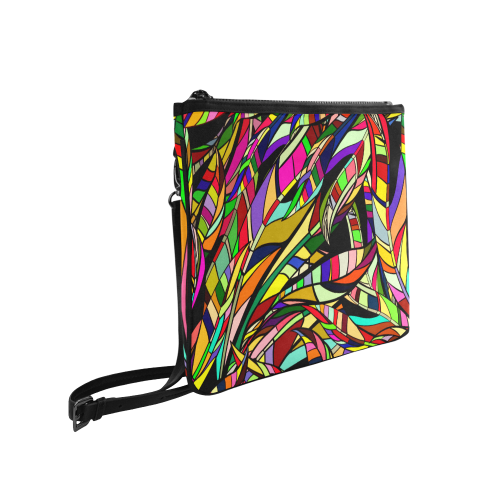 colorful abstract Slim Clutch Bag (Model 1668)