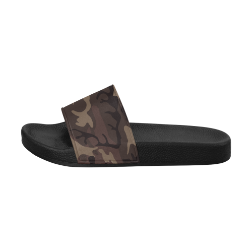 Camo Red Brown Men's Slide Sandals (Model 057)