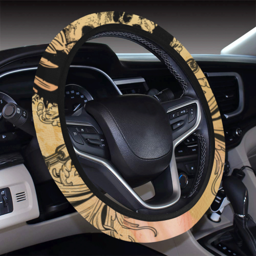 Amazing skull with wings Steering Wheel Cover with Elastic Edge