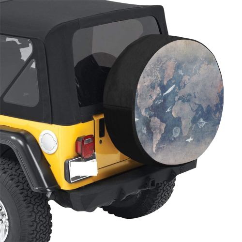 world map #map #worldmap 34 Inch Spare Tire Cover