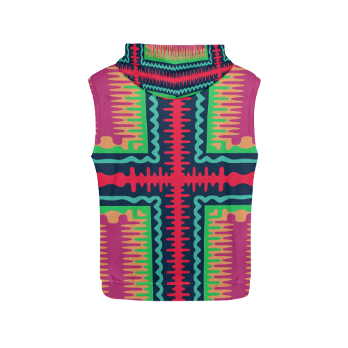 Waves in retro colors All Over Print Sleeveless Hoodie for Men (Model H15)