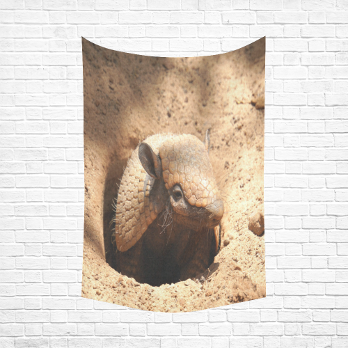 Baby Armadillo Cotton Linen Wall Tapestry 60"x 90"