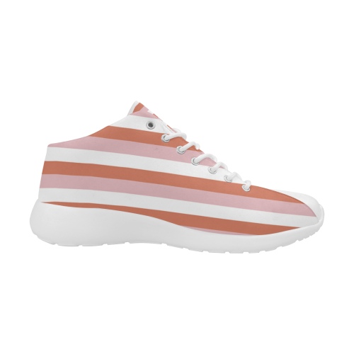 Coral Stripes Women's Basketball Training Shoes/Large Size (Model 47502)