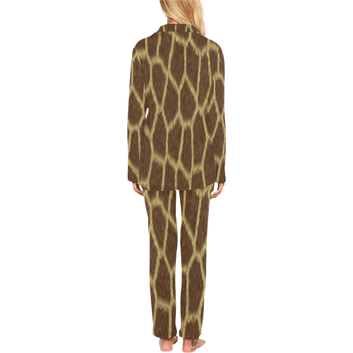Giraffe Print Women's Long Pajama Set