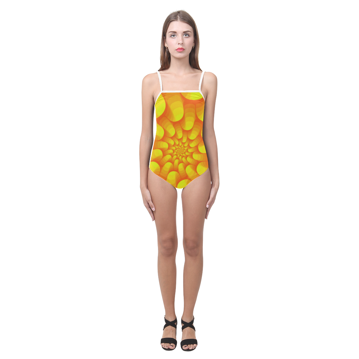 flower strap swimsuit