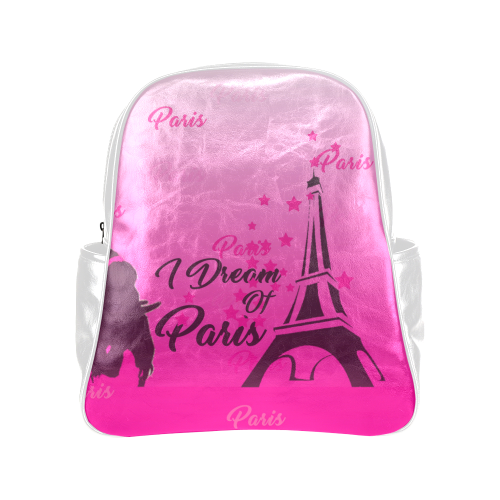 I Dream of Paris Bookbag Multi-Pockets Backpack (Model 1636)