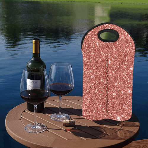 New Sparkling Glitter Print B by JamColors 2-Bottle Neoprene Wine Bag
