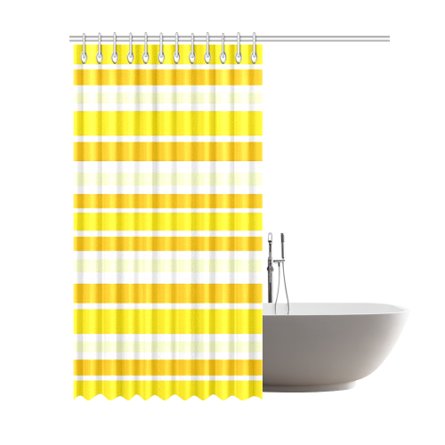 Sunshine Yellow Stripes Shower Curtain 69"x84"