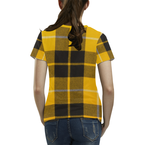 BARCLAY DRESS LIGHT MODERN TARTAN All Over Print T-shirt for Women/Large Size (USA Size) (Model T40)