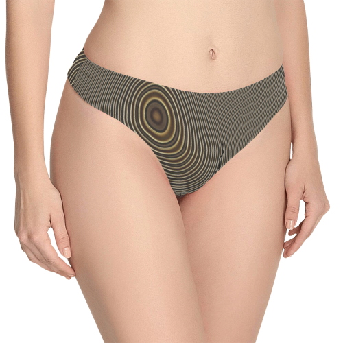 Tree Rings 1 by JamColors Women's All Over Print Thongs (Model L30)