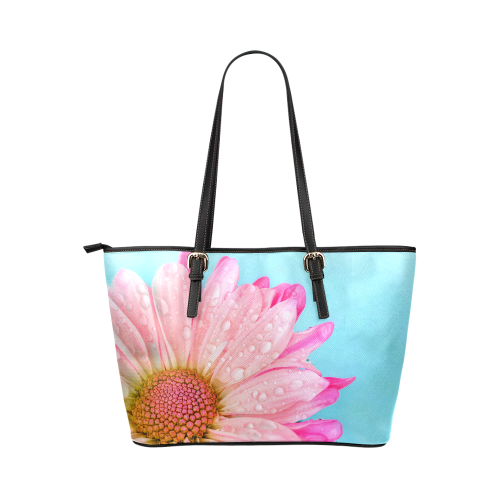 Flower Leather Tote Bag/Small (Model 1651)