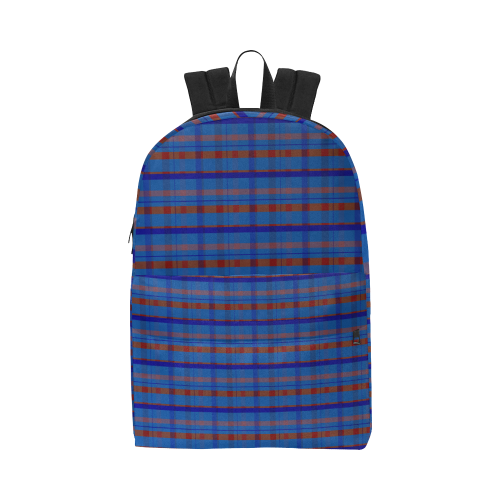 Royal Blue plaid style Unisex Classic Backpack (Model 1673)