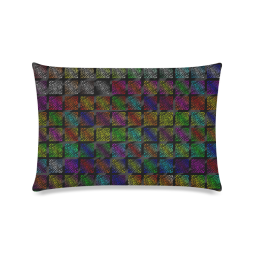 Ripped SpaceTime Stripes Collection Custom Zippered Pillow Case 16"x24"(Twin Sides)