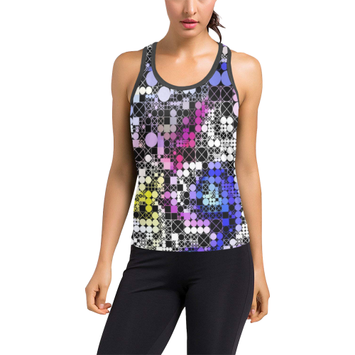 funny mix of shapes  by JamColors Women's Racerback Tank Top (Model T60)