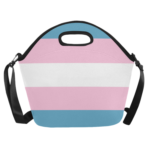 Transgender Flag Neoprene Lunch Bag/Large (Model 1669)
