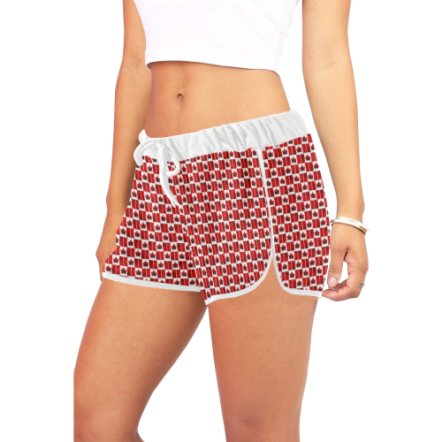 Canada Flag Souvenir Shorts Women's All Over Print Relaxed Shorts (Model L19)