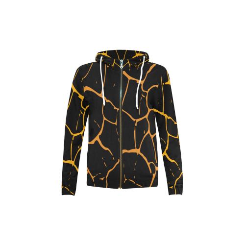 abstract animal skin All Over Print Full Zip Hoodie for Kid (Model H14)