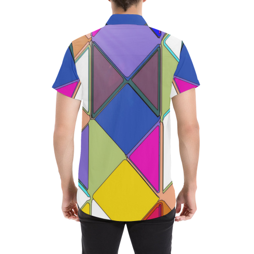 Big Pattern by Artdream Men's All Over Print Short Sleeve Shirt (Model T53)