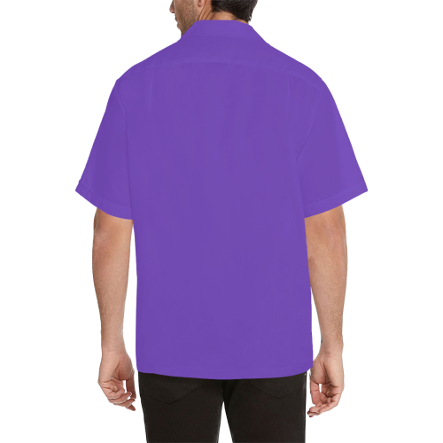 Purple Passion Solid Colored Hawaiian Shirt (Model T58)