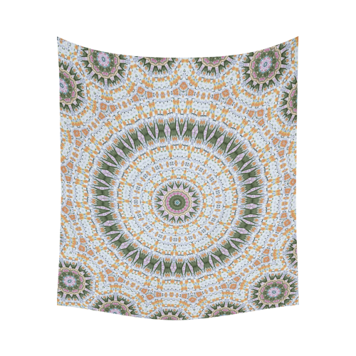 Peace Mandala Cotton Linen Wall Tapestry 60"x 51"