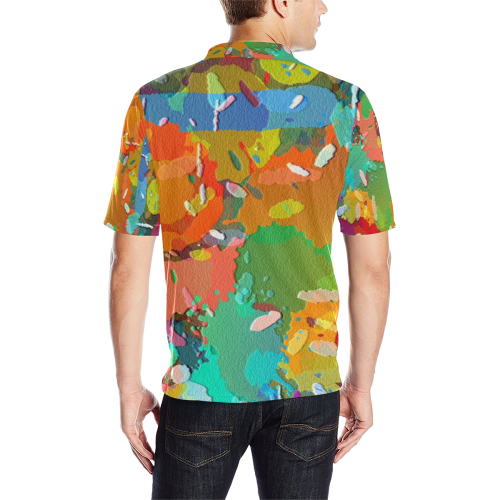 So Much Colors Men's All Over Print Polo Shirt (Model T55)