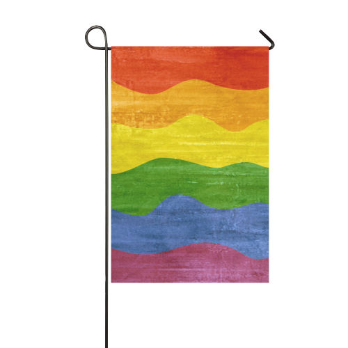 Gay Pride - Rainbow Flag Waves Stripes 3 Garden Flag 12‘’x18‘’（Without Flagpole）