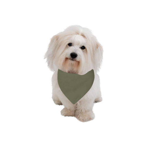 Color Solid Terrarium Moss Pet Dog Bandana/Large Size
