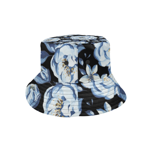 Blue Full Bloom All Over Print Bucket Hat for Men