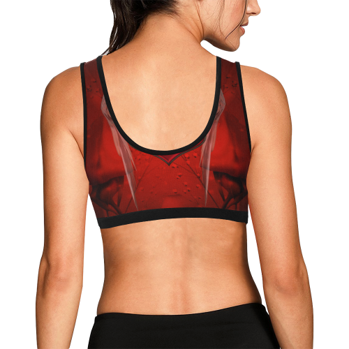 Heart with wings Women's All Over Print Sports Bra (Model T52)