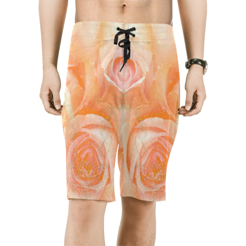 Beautiful roses, Men's All Over Print Board Shorts (Model L16)