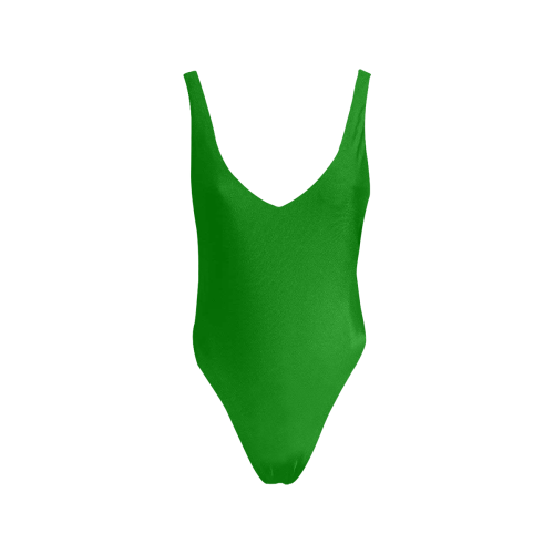 color green Sexy Low Back One-Piece Swimsuit (Model S09)