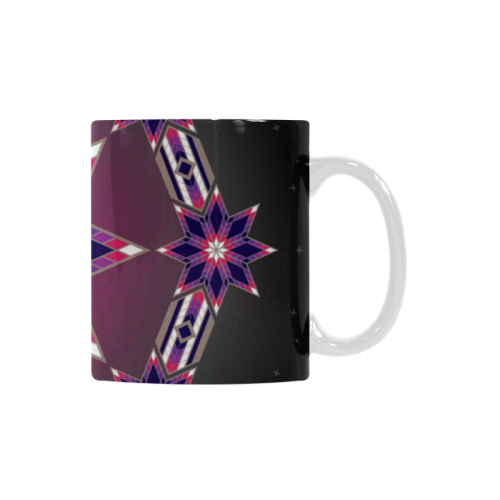 Morning Stars Circle Purple White Mug(11OZ)