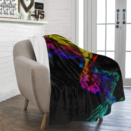 Abstract floral design Ultra-Soft Micro Fleece Blanket 50"x60"