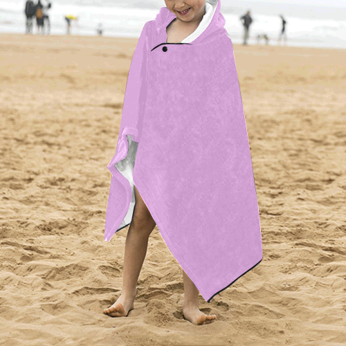 color plum Kids' Hooded Bath Towels