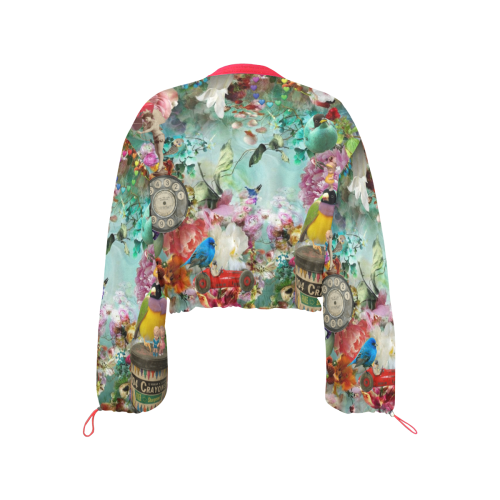 The Secret Garden Cropped Chiffon Jacket for Women (Model H30)