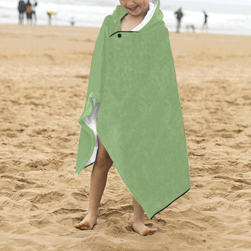 color asparagus Kids' Hooded Bath Towels