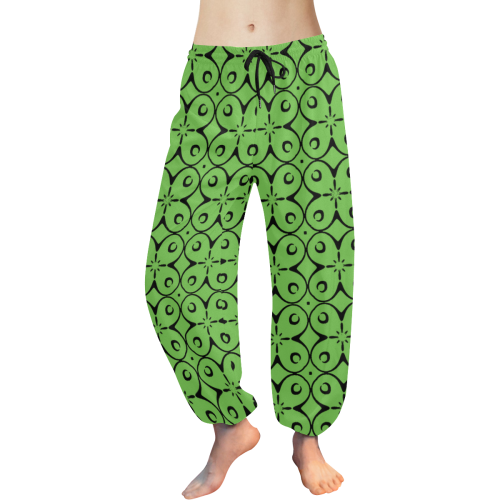 My Lucky Day Green Flash Women's All Over Print Harem Pants (Model L18)