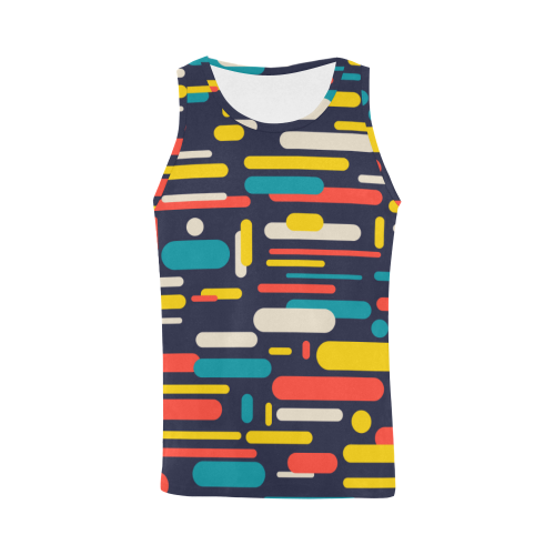 Colorful Rectangles All Over Print Tank Top for Men (Model T43)