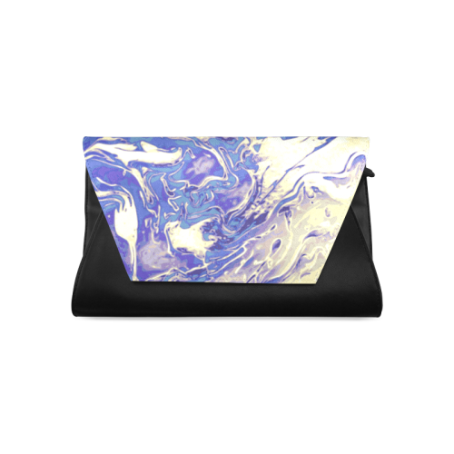 Colossal - blue tan abstract swirls diy personalize Clutch Bag (Model 1630)