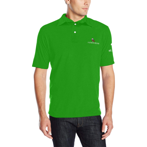 FF Vulture 'Lawn Green' Polo Men's All Over Print Polo Shirt (Model T55)