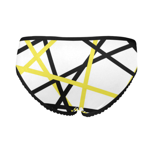 Black and yellow stripes Women's All Over Print Girl Briefs (Model L14)