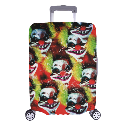 creepy and scary halloween horror clown pattern Luggage Cover/Large 26"-28"