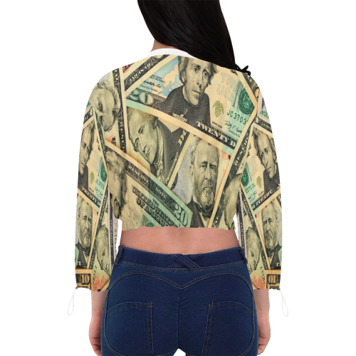 DOLLARS 2 Cropped Chiffon Jacket for Women (Model H30)
