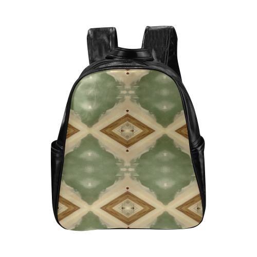 Geometric Camo Multi-Pockets Backpack (Model 1636)