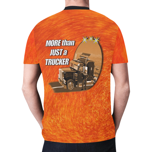 More than just a trucker New All Over Print T-shirt for Men (Model T45)
