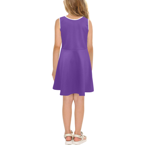 color rebecca purple Girls' Sleeveless Sundress (Model D56)
