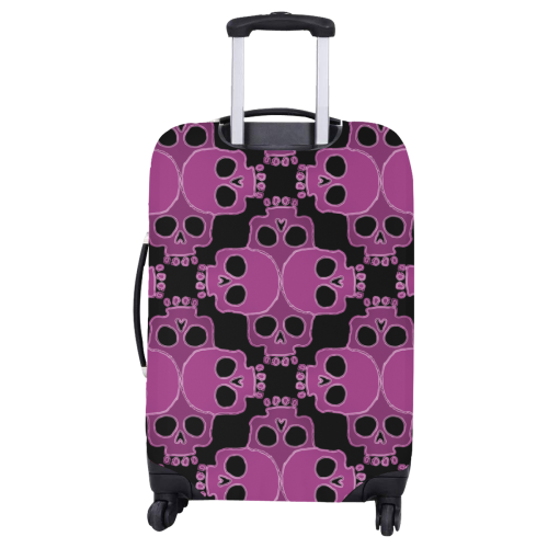 Skull Jigsaw Pink Luggage Cover/Large 26"-28"